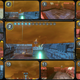 Enjoyable chaos: A Pausemo TV bot hugs camera five, making it show fake footage. But it can be shot down from camera two. Camera seven displays an alert indicating that a UFO is approaching to steal it away. A spy bot slips in past camera six.